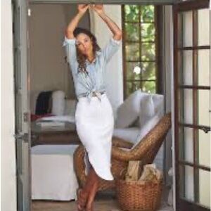 Frank & Eileen Donegal Skirt - White - M